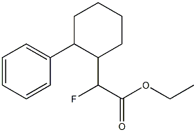 2-Fluoro-2-(2-phenylcyclohexan-1-yl)acetic acid ethyl ester Struktur