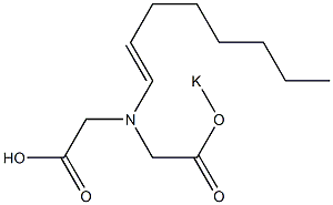 N-[[(Potassiooxy)carbonyl]methyl]-N-(1-octenyl)glycine Struktur