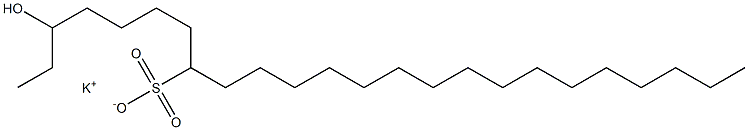 3-Hydroxytetracosane-8-sulfonic acid potassium salt Struktur