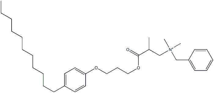 N,N-Dimethyl-N-benzyl-N-[2-[[3-(4-undecylphenyloxy)propyl]oxycarbonyl]propyl]aminium Struktur