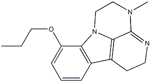 10-Propoxy-2,3,5,6-tetrahydro-3-methyl-1H-3,4,10b-triazafluoranthene Struktur