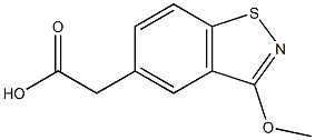 3-Methoxy-1,2-benzisothiazole-5-acetic acid Struktur