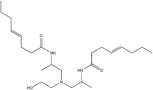 N,N'-[2-Hydroxyethyliminobis(1-methyl-2,1-ethanediyl)]bis(4-octenamide) Struktur