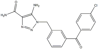 5-Amino-1-[3-(4-chlorobenzoyl)benzyl]-1H-1,2,3-triazole-4-carboxamide Structure