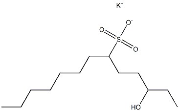 3-Hydroxytridecane-6-sulfonic acid potassium salt Struktur