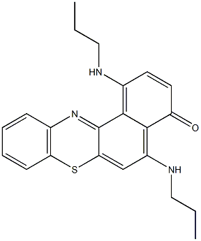 1,5-Bis(propylamino)-4H-benzo[a]phenothiazin-4-one Struktur