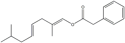 Phenylacetic acid 2,7-dimethyl-1,4-octadienyl ester Struktur