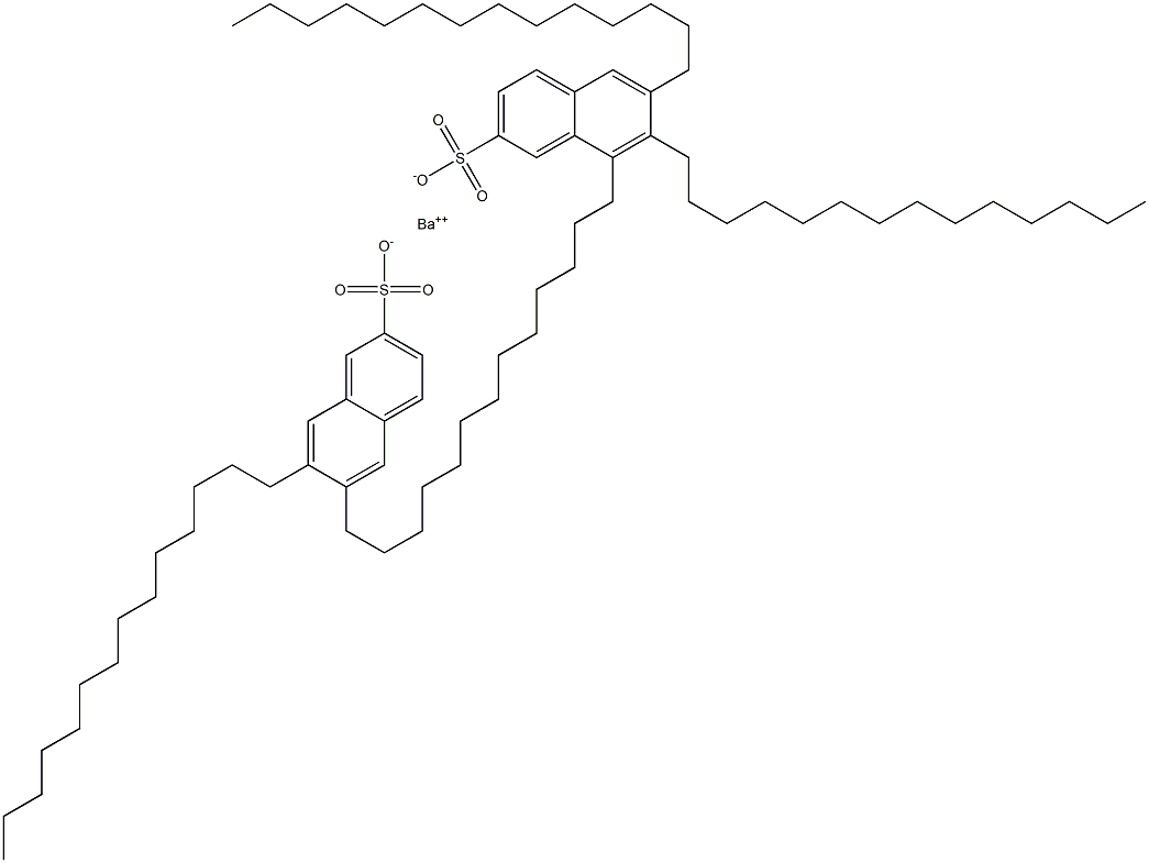 Bis(6,7-ditetradecyl-2-naphthalenesulfonic acid)barium salt Struktur