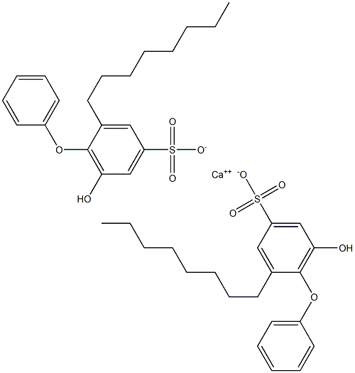 Bis(6-hydroxy-2-octyl[oxybisbenzene]-4-sulfonic acid)calcium salt Struktur