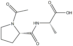 N-(N-Acetyl-L-prolyl)-L-alanine Struktur