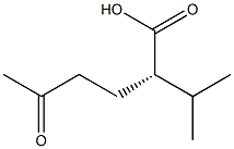 [S,(+)]-2-Isopropyl-5-oxohexanoic acid Struktur