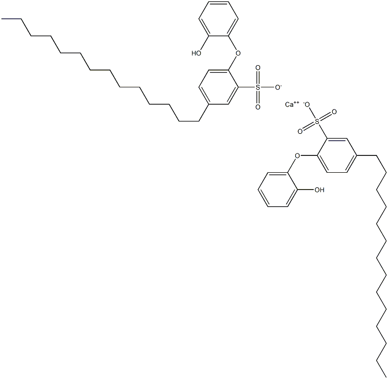 Bis(2'-hydroxy-4-tetradecyl[oxybisbenzene]-2-sulfonic acid)calcium salt Struktur