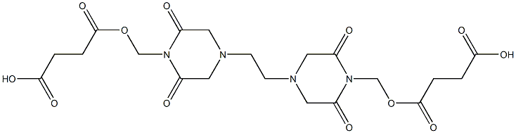 4,4'-Ethylenebis(2,6-dioxopiperazine-1-methanol)bis(hydrogen succinate) Struktur