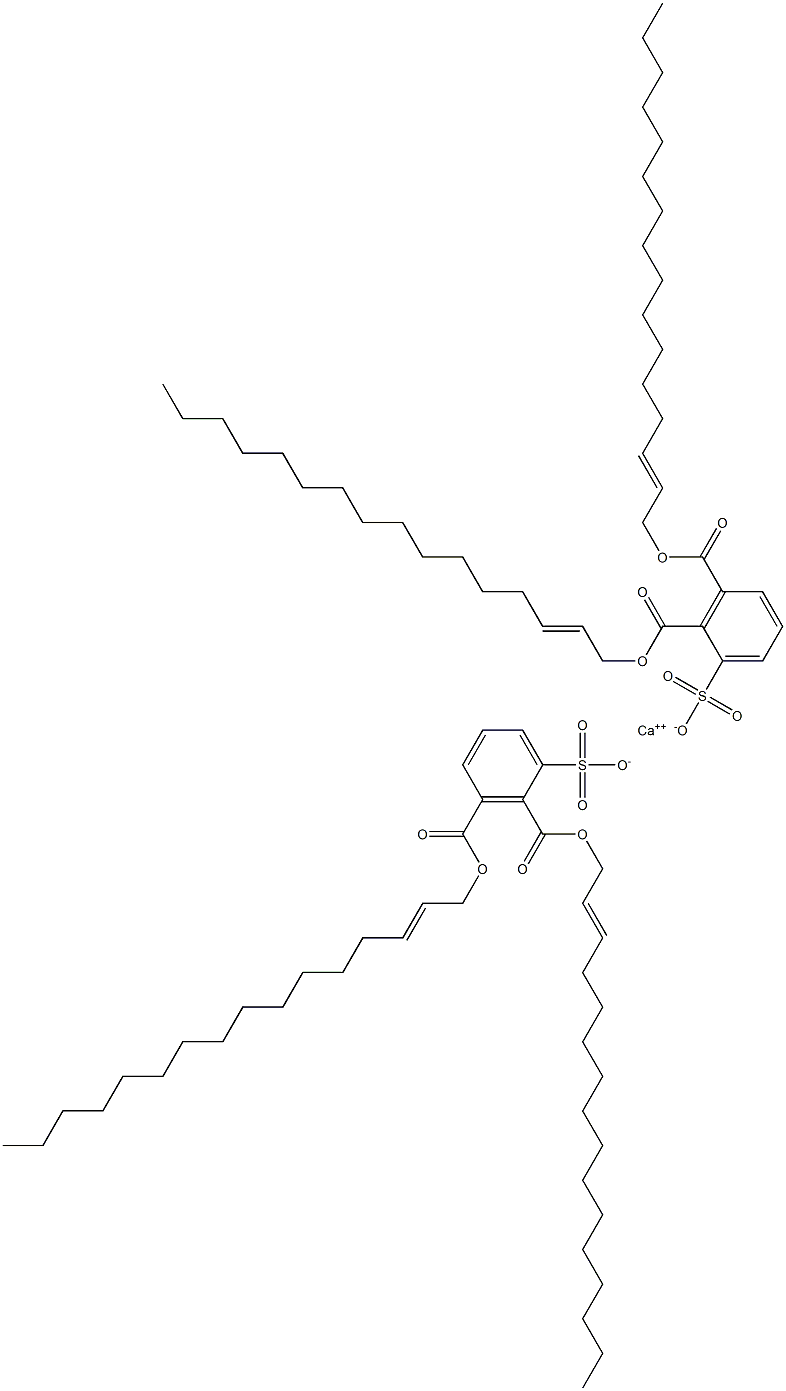 Bis[2,3-di(2-hexadecenyloxycarbonyl)benzenesulfonic acid]calcium salt Struktur