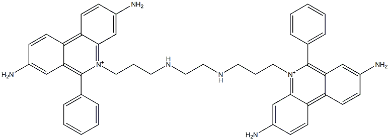 5,5'-[Ethylenebis(imino-3,1-propanediyl)]bis(3,8-diamino-6-phenylphenanthridin-5-ium) Struktur