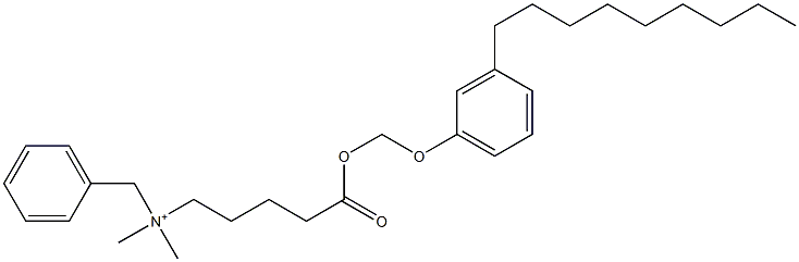 N,N-Dimethyl-N-benzyl-N-[4-[[(3-nonylphenyloxy)methyl]oxycarbonyl]butyl]aminium Struktur