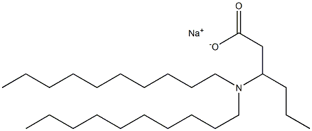 3-(Didecylamino)hexanoic acid sodium salt Struktur