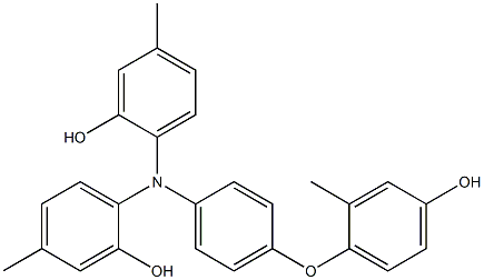 N,N-Bis(2-hydroxy-4-methylphenyl)-4-(4-hydroxy-2-methylphenoxy)benzenamine Struktur