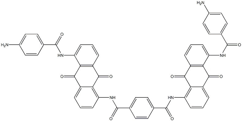 N,N'-Bis[5-(p-aminobenzoylamino)-1-anthraquinonyl]terephthalamide Struktur