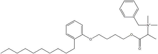 N,N-Dimethyl-N-benzyl-N-[1-[[4-(2-decylphenyloxy)butyl]oxycarbonyl]ethyl]aminium Struktur