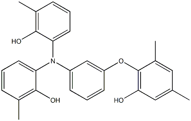 N,N-Bis(2-hydroxy-3-methylphenyl)-3-(6-hydroxy-2,4-dimethylphenoxy)benzenamine Struktur