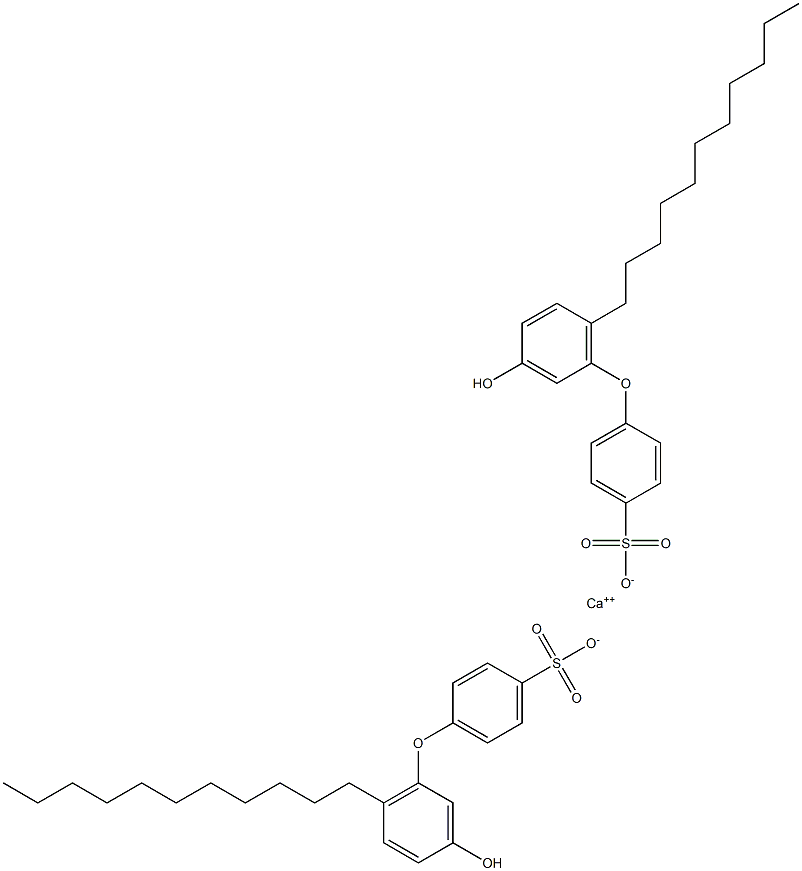 Bis(3'-hydroxy-6'-undecyl[oxybisbenzene]-4-sulfonic acid)calcium salt Struktur