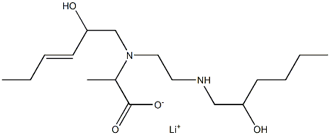 2-[N-(2-Hydroxy-3-hexenyl)-N-[2-(2-hydroxyhexylamino)ethyl]amino]propionic acid lithium salt Struktur