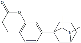 3-(6,7-Dimethyl-6-azabicyclo[3.2.1]octan-1-yl)phenol propionate Struktur