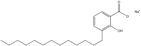 3-Tridecyl-2-hydroxybenzoic acid sodium salt Struktur