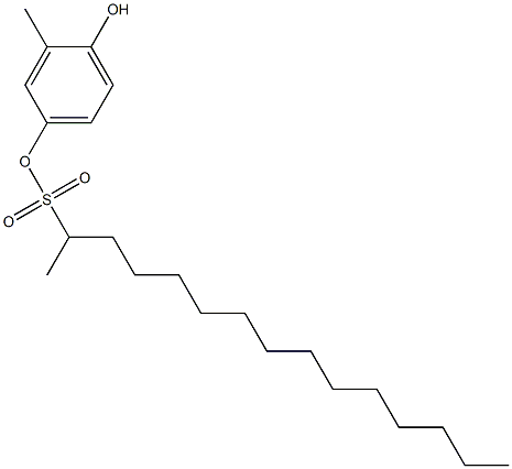 2-Pentadecanesulfonic acid 4-hydroxy-3-methylphenyl ester Struktur