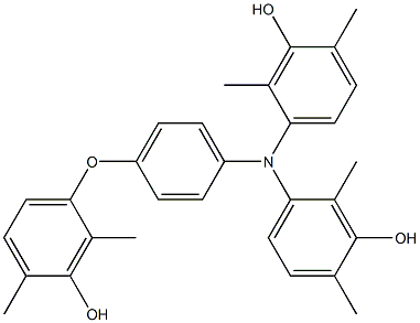 N,N-Bis(3-hydroxy-2,4-dimethylphenyl)-4-(3-hydroxy-2,4-dimethylphenoxy)benzenamine Struktur