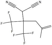 [1,1-Bis(trifluoromethyl)-3-methyl-3-butenyl]malononitrile Struktur