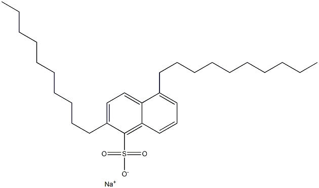 2,5-Didecyl-1-naphthalenesulfonic acid sodium salt Struktur