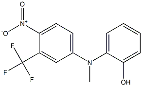 2-[N-Methyl-N-(3-trifluoromethyl-4-nitrophenyl)amino]phenol Struktur