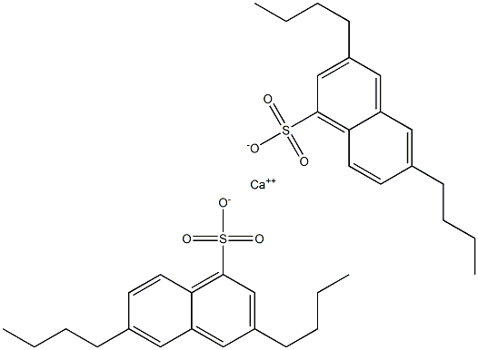 Bis(3,6-dibutyl-1-naphthalenesulfonic acid)calcium salt Struktur