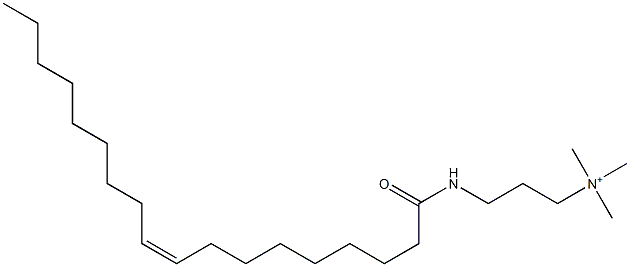 N,N,N-Trimethyl-3-[[(9Z)-1-oxo-9-octadecenyl]amino]-1-propaneaminium Struktur