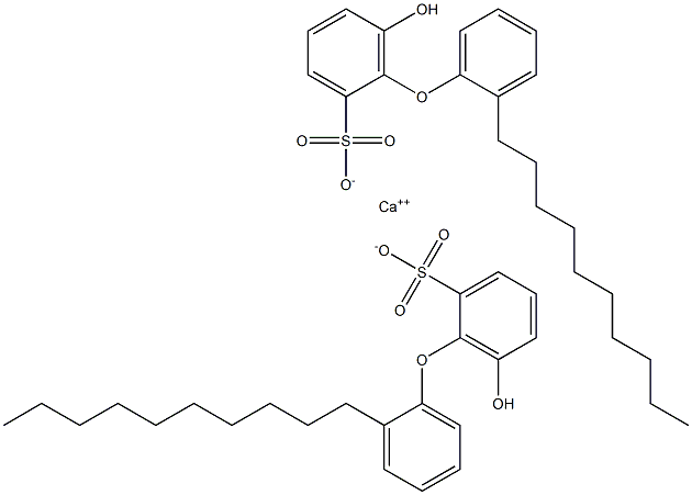 Bis(6-hydroxy-2'-decyl[oxybisbenzene]-2-sulfonic acid)calcium salt Struktur