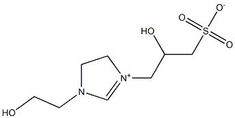 4,5-Dihydro-1-(2-hydroxyethyl)-3-(2-hydroxy-3-sulfonatopropyl)-1H-imidazol-3-ium Struktur