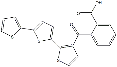 2-[(2,2':5',2''-Terthiophen-5-yl)carbonyl]benzoic acid Struktur