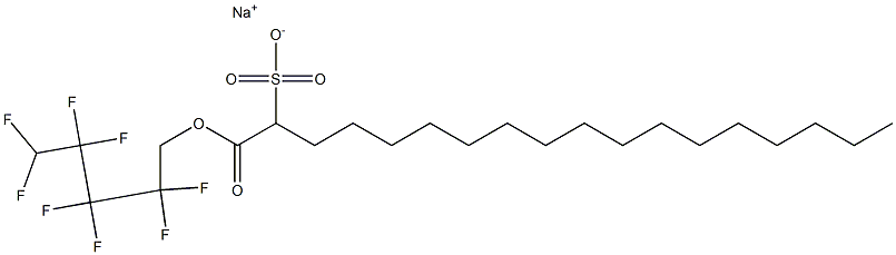 1-(2,2,3,3,4,4,5,5-Octafluoropentyloxycarbonyl)heptadecane-1-sulfonic acid sodium salt Struktur