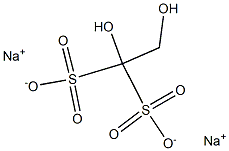 1,2-Dihydroxyethane-1,1-disulfonic acid disodium salt Struktur