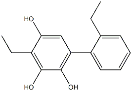 3-Ethyl-6-(2-ethylphenyl)benzene-1,2,4-triol Struktur