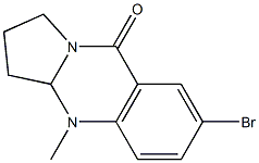 1,2,3,3a-Tetrahydro-4-methyl-7-bromopyrrolo[2,1-b]quinazolin-9(4H)-one Struktur