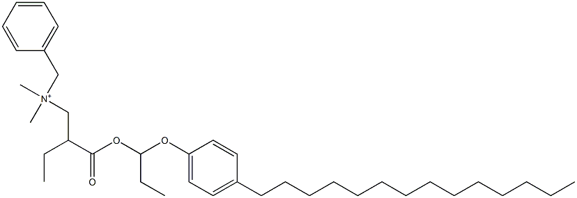 N,N-Dimethyl-N-benzyl-N-[2-[[1-(4-tetradecylphenyloxy)propyl]oxycarbonyl]butyl]aminium Struktur