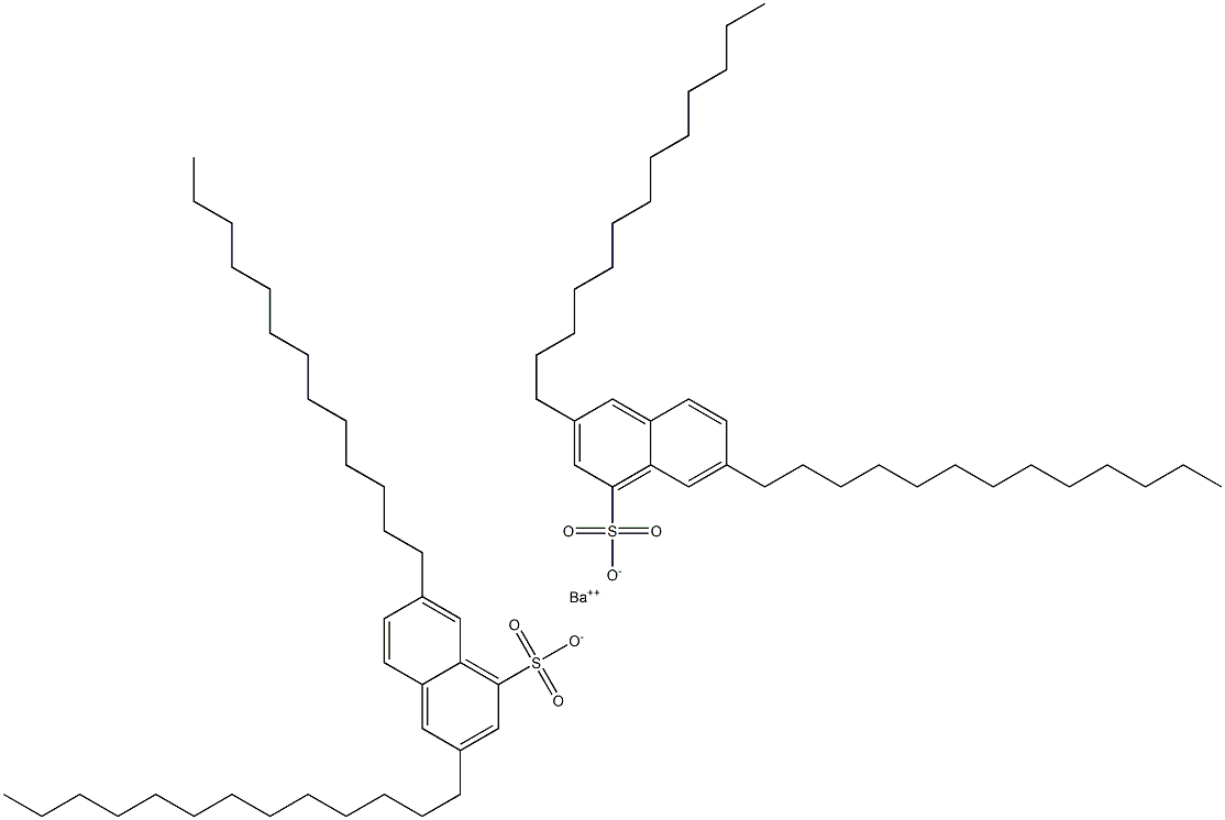 Bis(3,7-ditridecyl-1-naphthalenesulfonic acid)barium salt Struktur