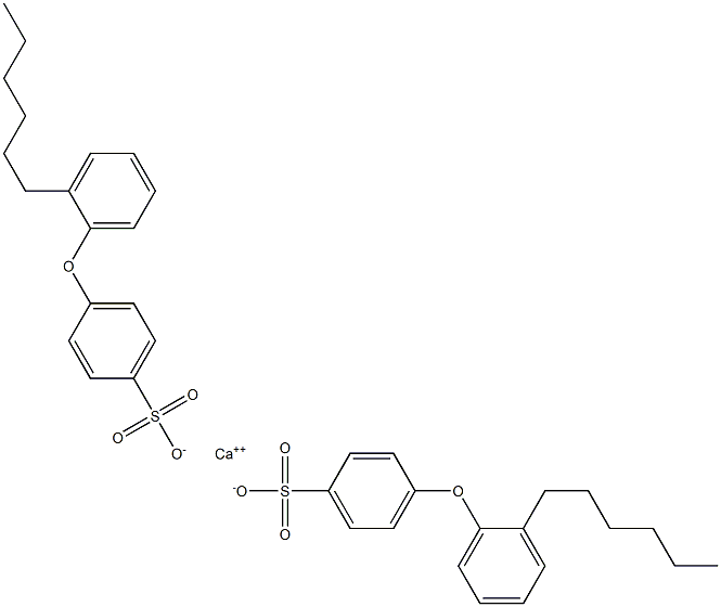 Bis[4-(2-hexylphenoxy)benzenesulfonic acid]calcium salt Struktur