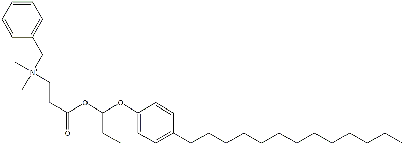 N,N-Dimethyl-N-benzyl-N-[2-[[1-(4-tridecylphenyloxy)propyl]oxycarbonyl]ethyl]aminium Struktur