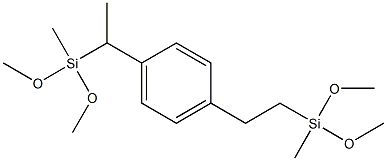 1-[1-[Dimethoxy(methyl)silyl]ethyl]-4-[2-[dimethoxy(methyl)silyl]ethyl]benzene Struktur