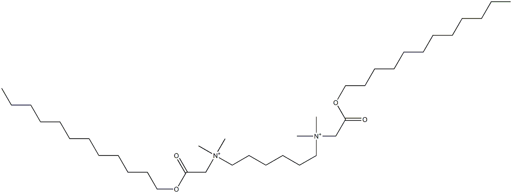 N,N'-Bis[2-(dodecyloxy)-2-oxoethyl]-N,N,N',N'-tetramethyl-1,6-hexanediaminium Struktur