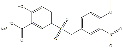 5-(4-Methoxy-3-nitrobenzylsulfonyl)salicylic acid sodium salt Struktur